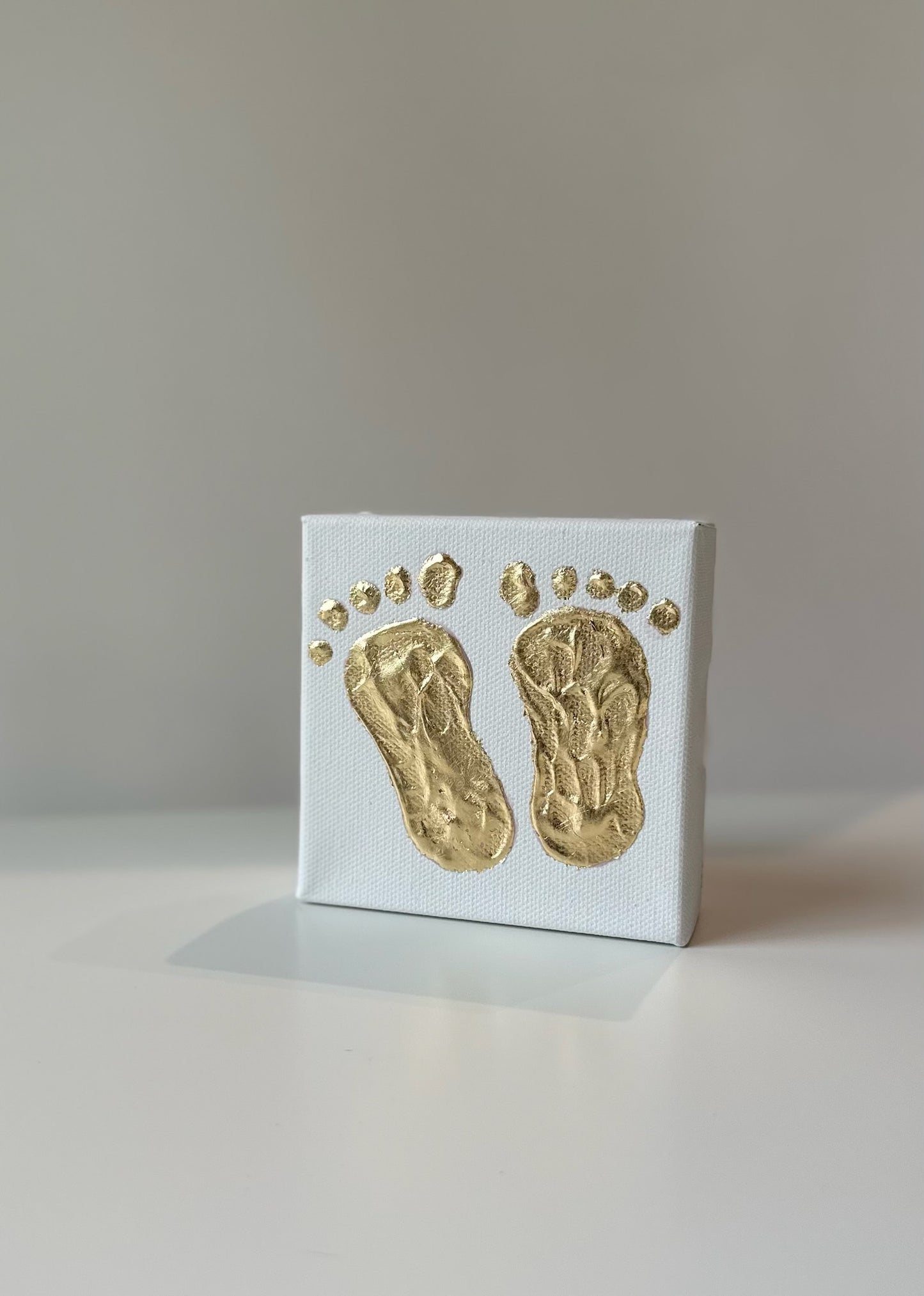4x4 Canvas - Painted Gold Baby Feet