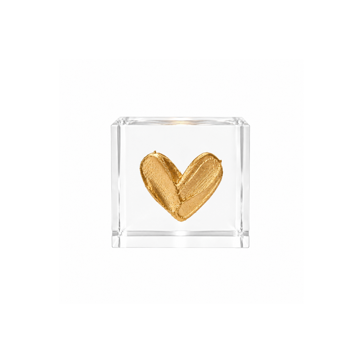 2x2 Single Gold Heart Acrylic