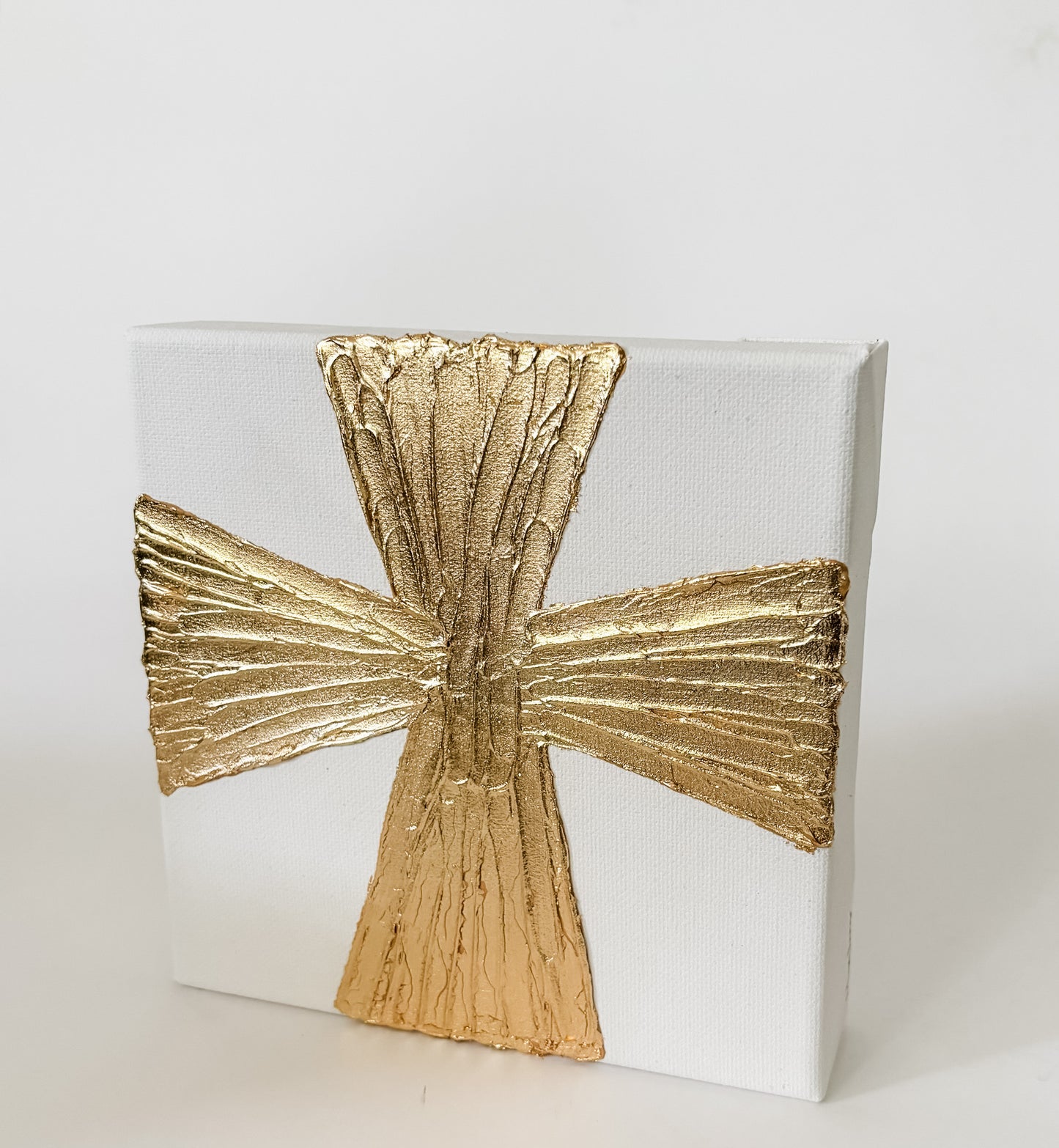 6x6 Canvas - Wide Gold Cross