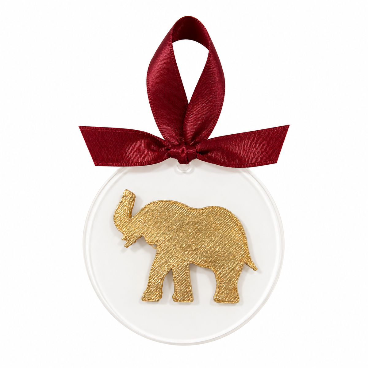 Gold Leaf Alabama Elephant Acrylic Ornament