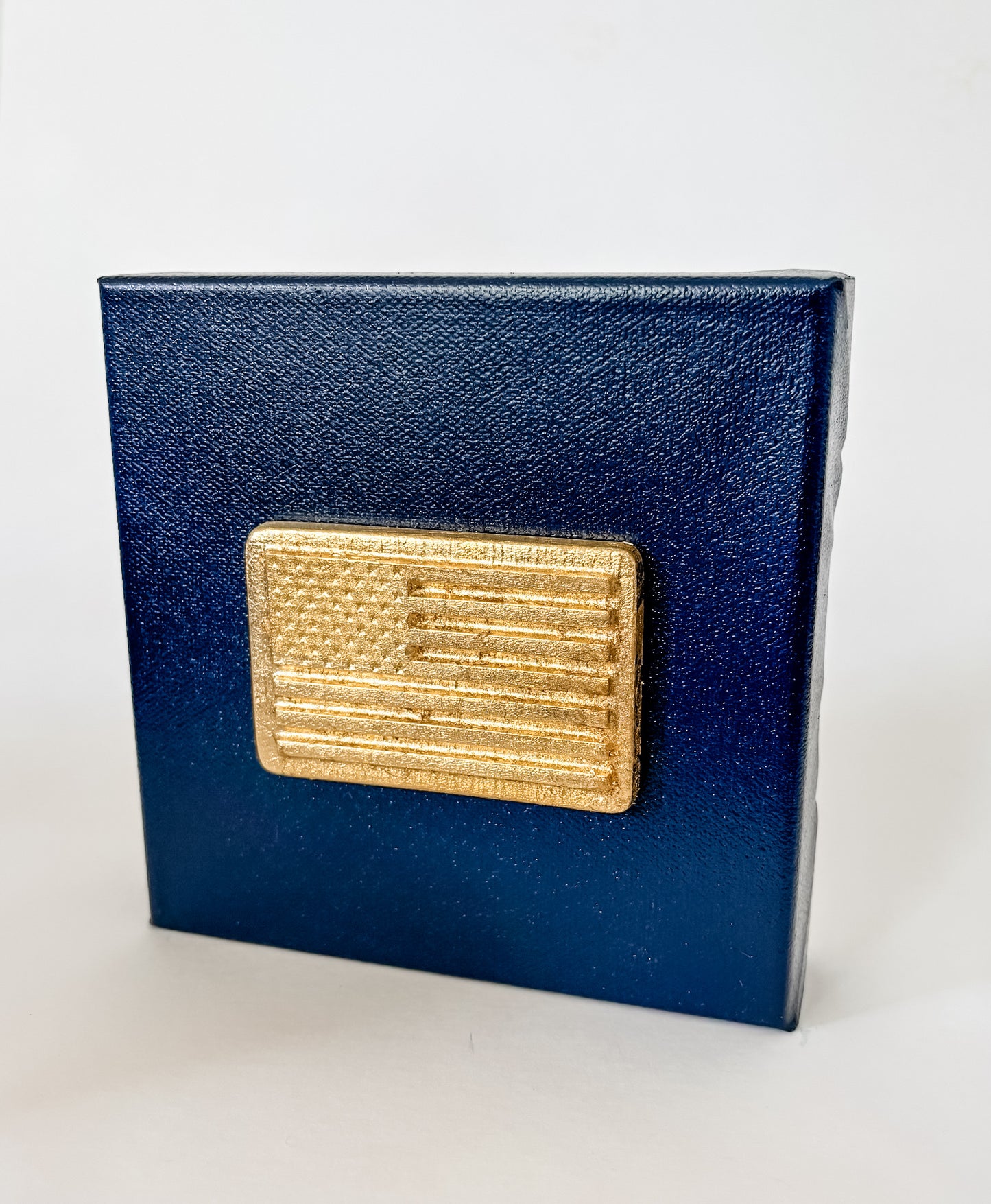 6x6 Canvas- American Flag Intaglio