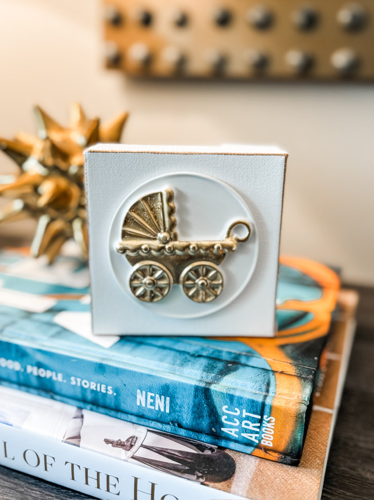 4x4 Canvas - Baby Carriage Intaglio