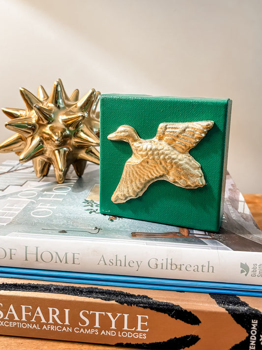 4x4 Mallard on Green Canvas