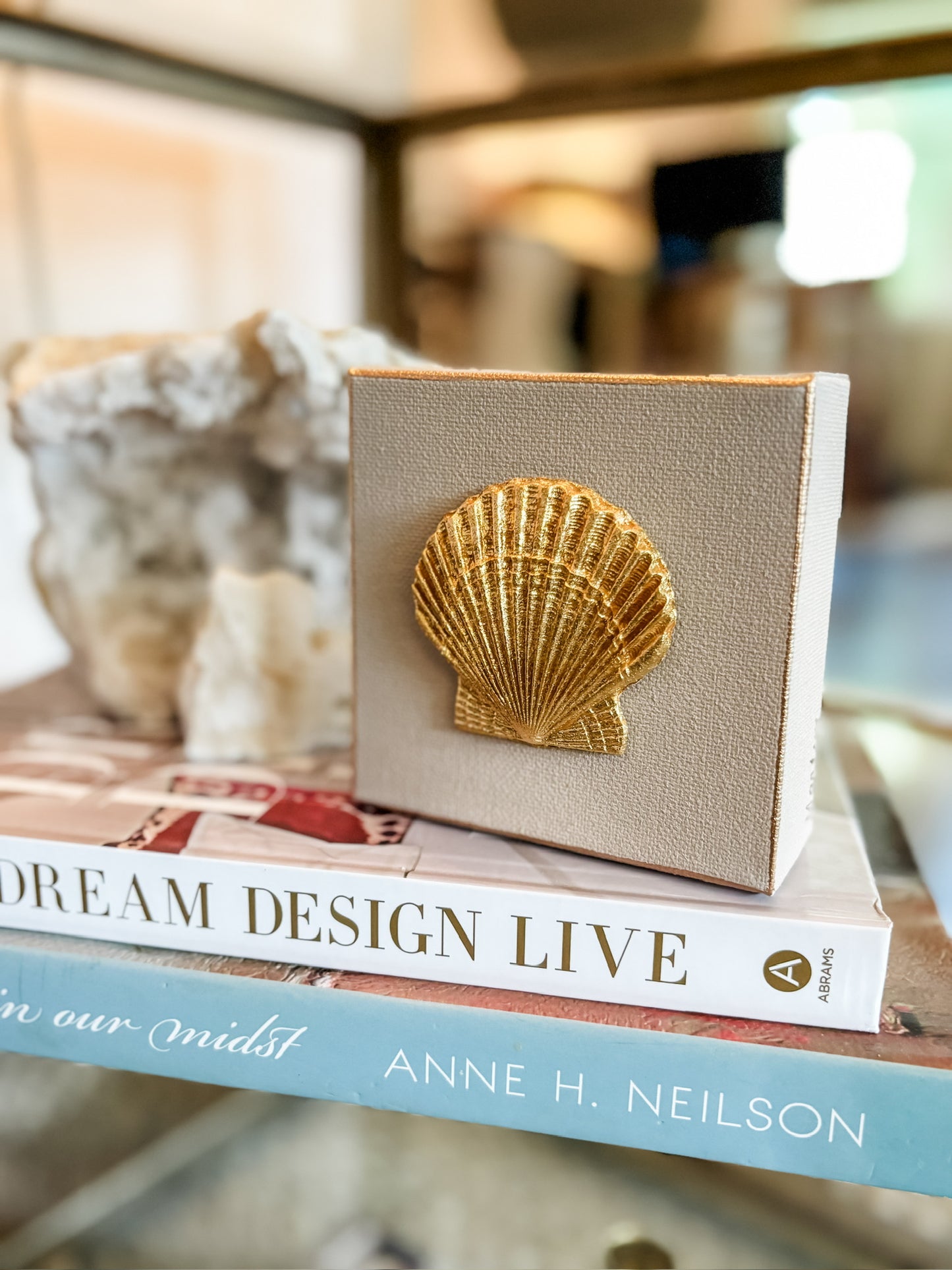 4x4 Canvas - Seashell Intaglio