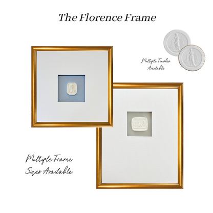 Custom Framed Grand Tour Intaglios – Florence Frame - Handmade, Choose Size, Mat, & Finish