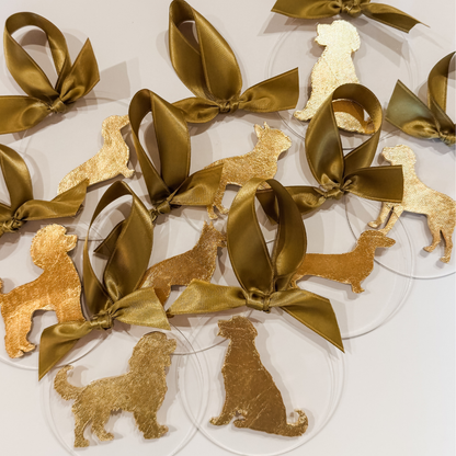 Gold Leaf Dog Breed Acrylic Ornament