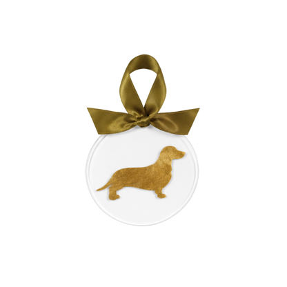 Gold Leaf Dog Breed Acrylic Ornament