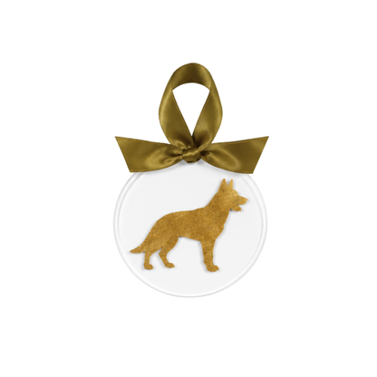 Gold Leaf Dog Breed Acrylic Ornament