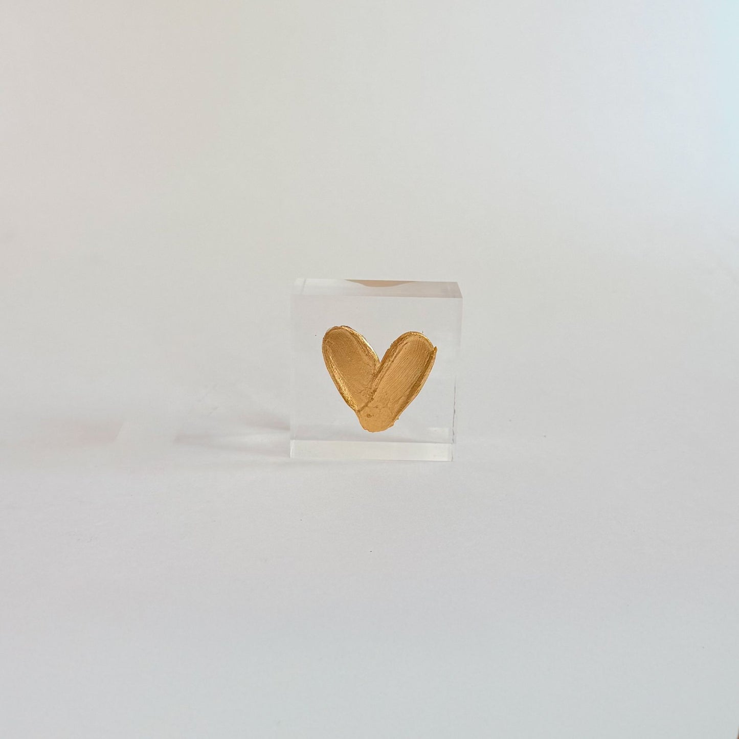 2x2 Single Gold Heart Acrylic