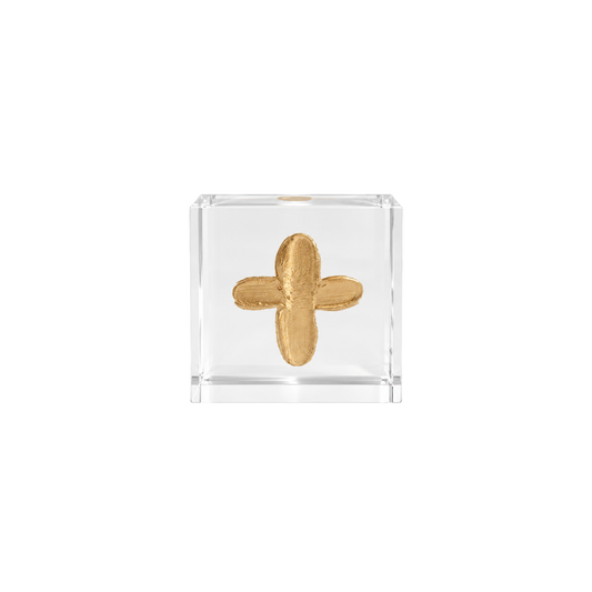 2x2 Single Gold Cross Acrylic
