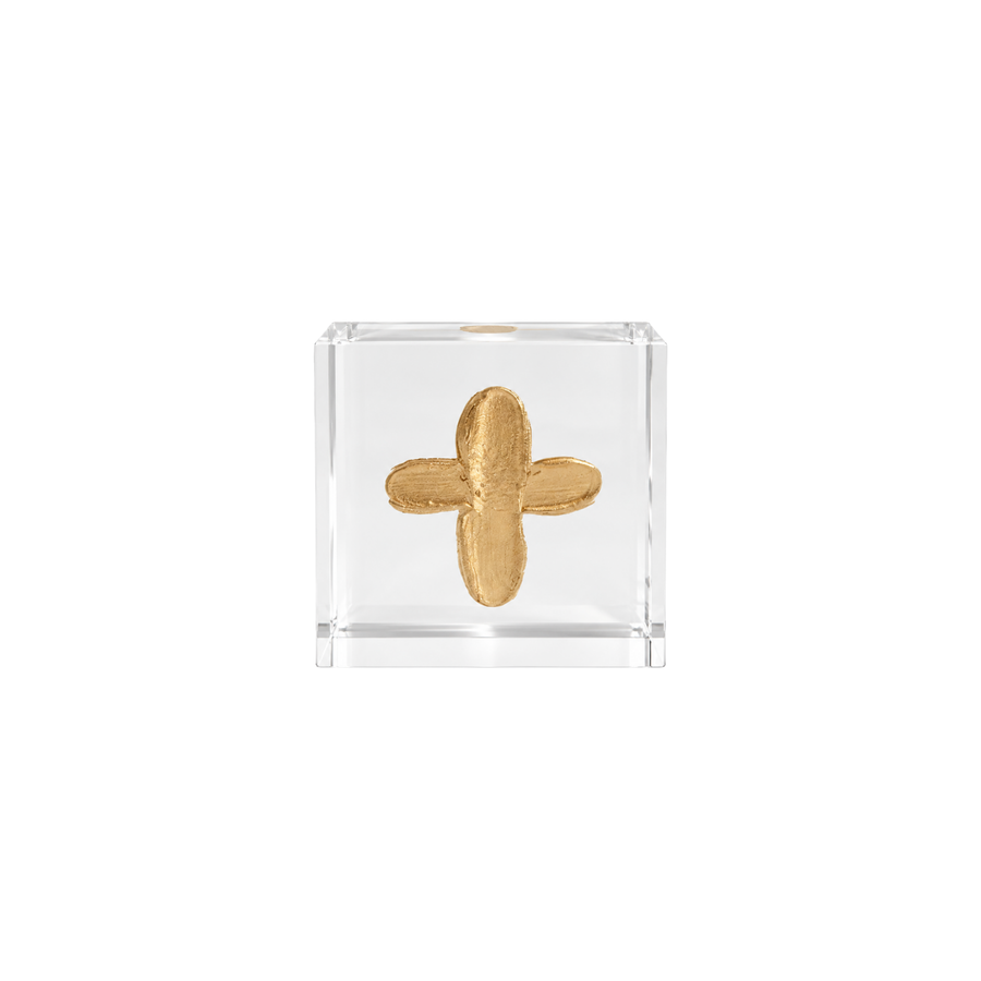2x2 Single Gold Cross Acrylic