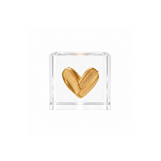 2x2 Single Gold Heart Acrylic