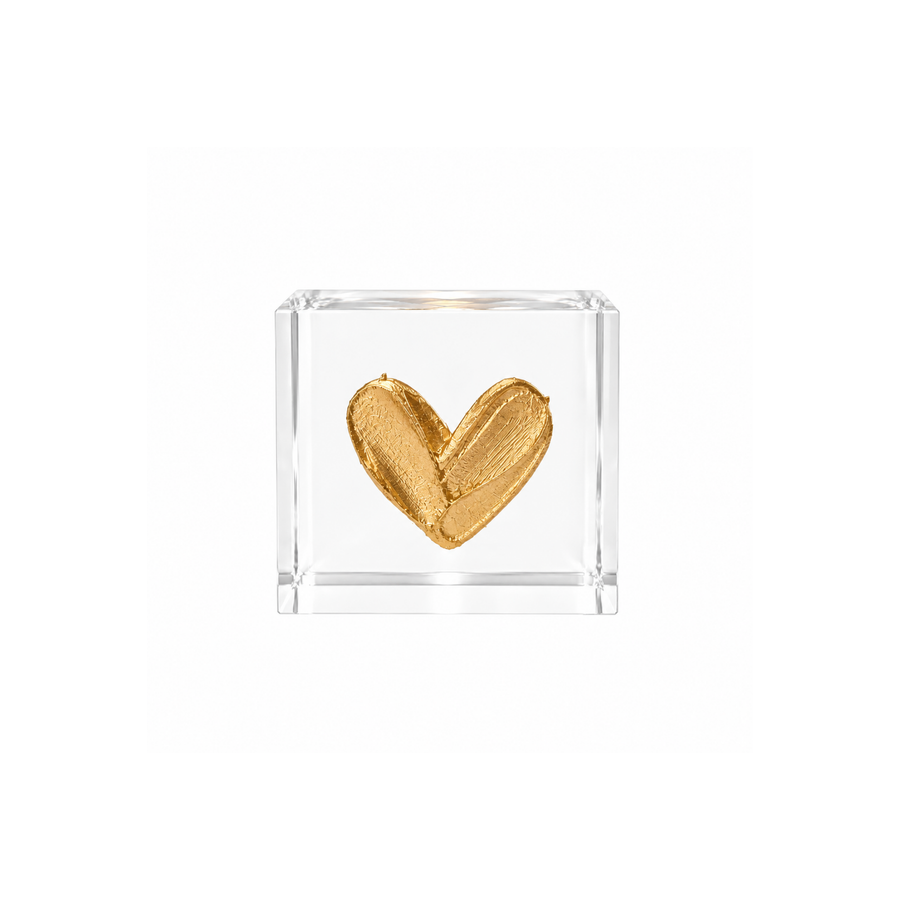 2x2 Single Gold Heart Acrylic