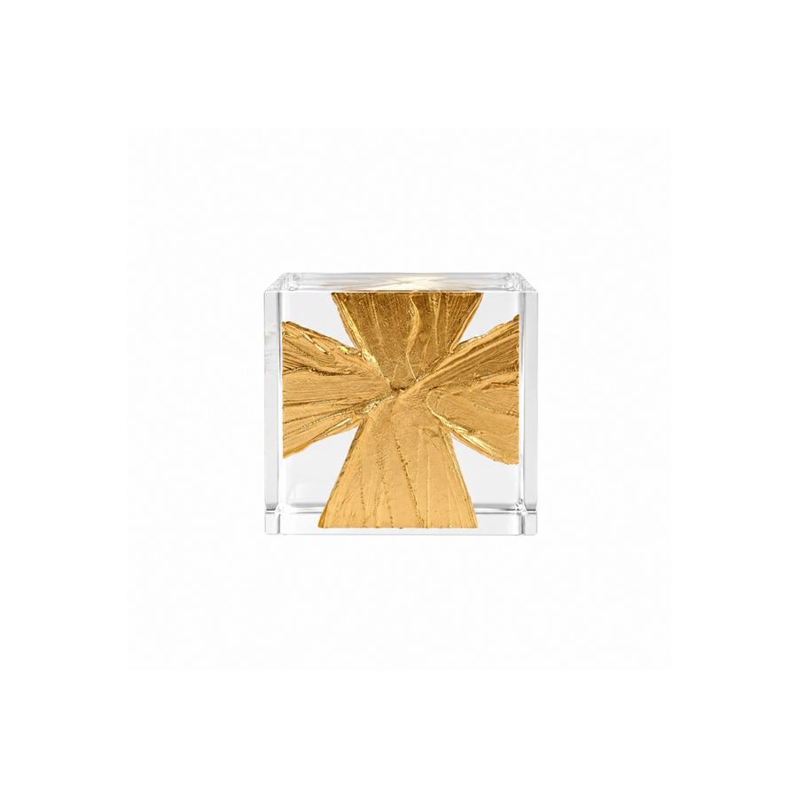 2x2 Wide Gold Cross Acrylic