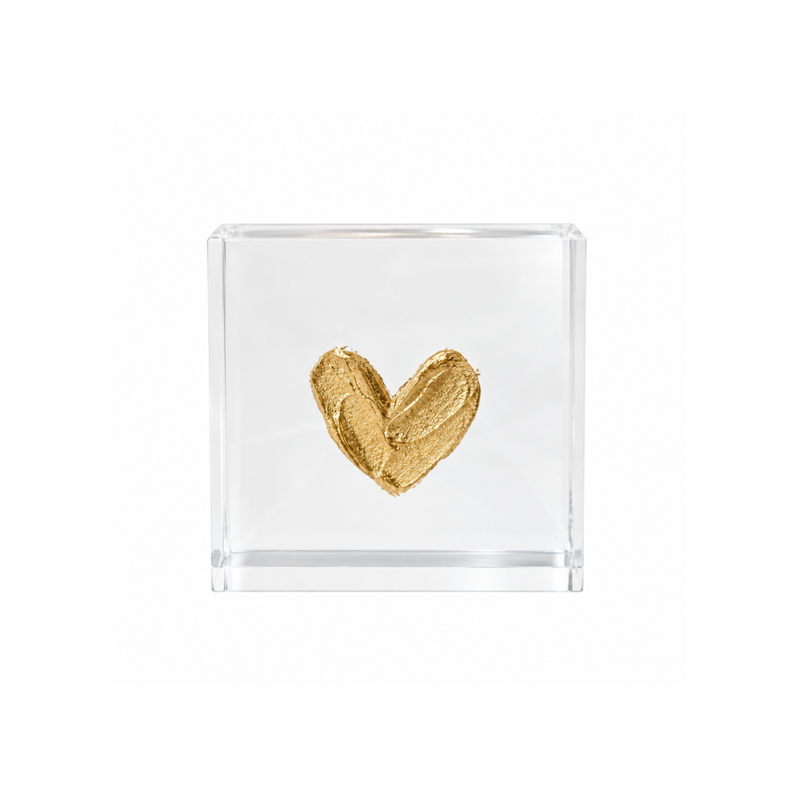 3x3 Single Gold Heart Acrylic