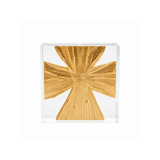 3x3 Wide Gold Cross Acrylic