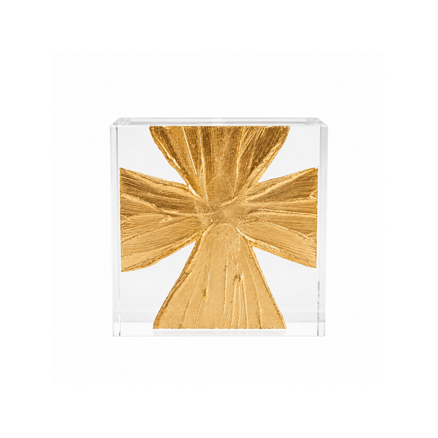 3x3 Wide Gold Cross Acrylic
