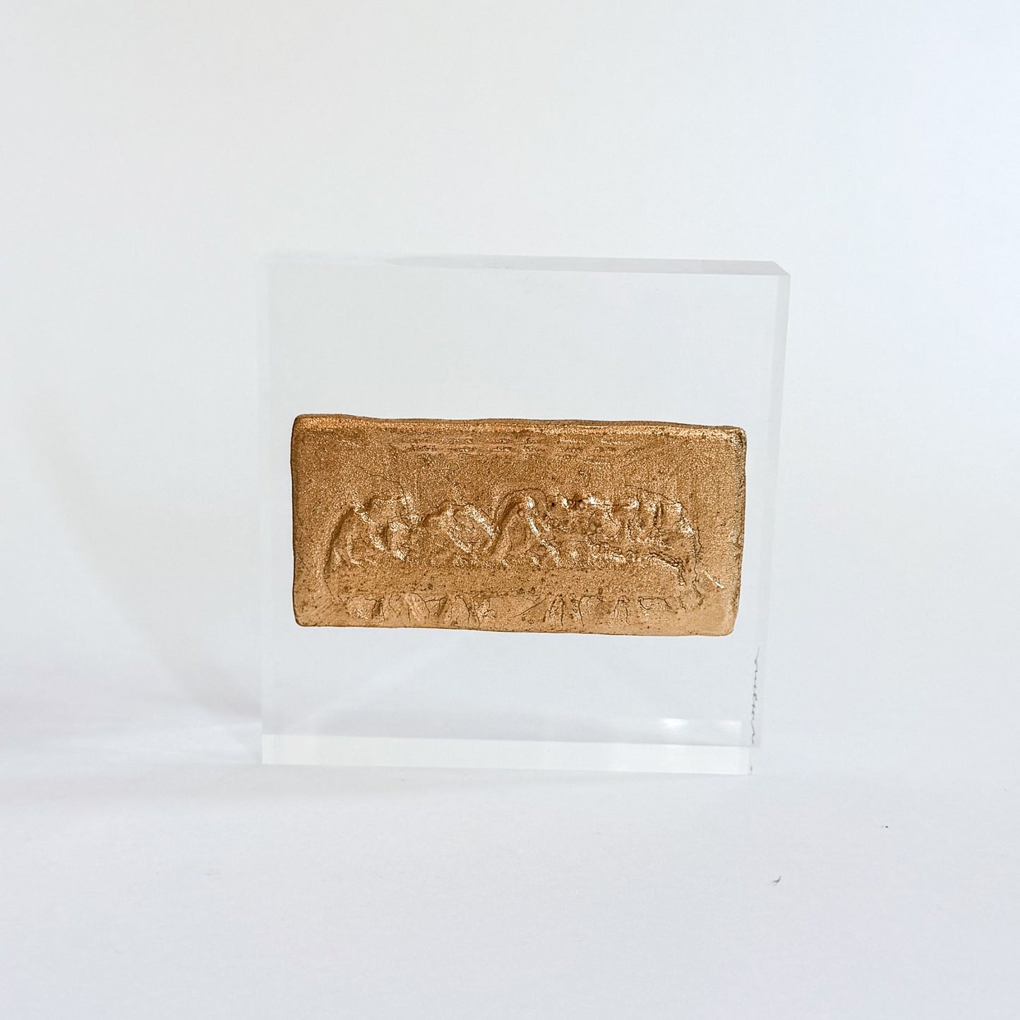 4x4 Last Supper Intaglio Acrylic