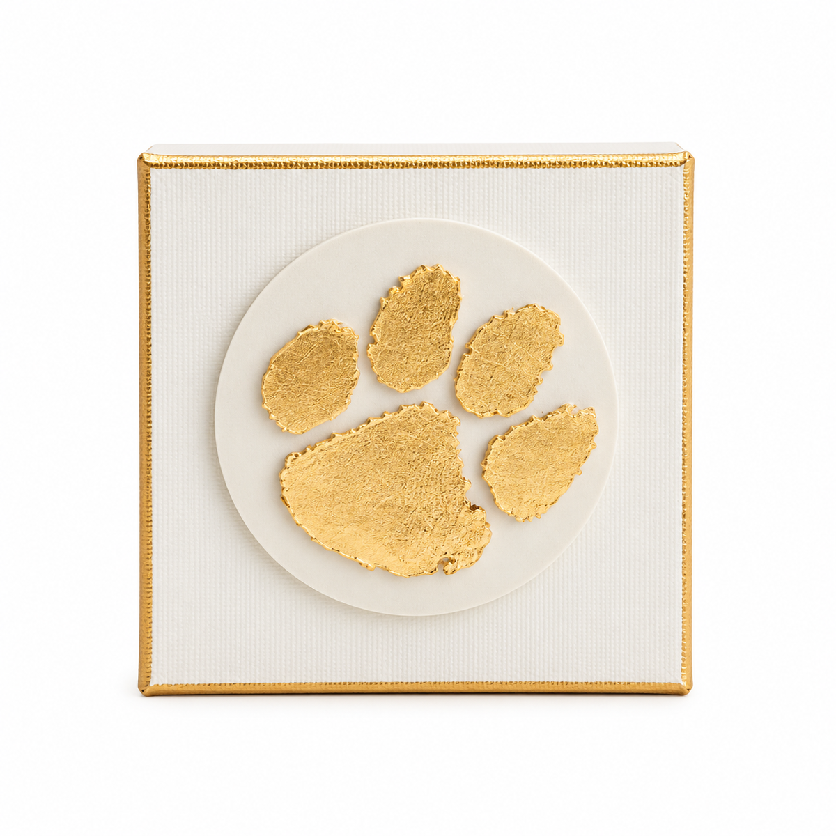 4x4 Clemson Tiger Intaglio Canvas
