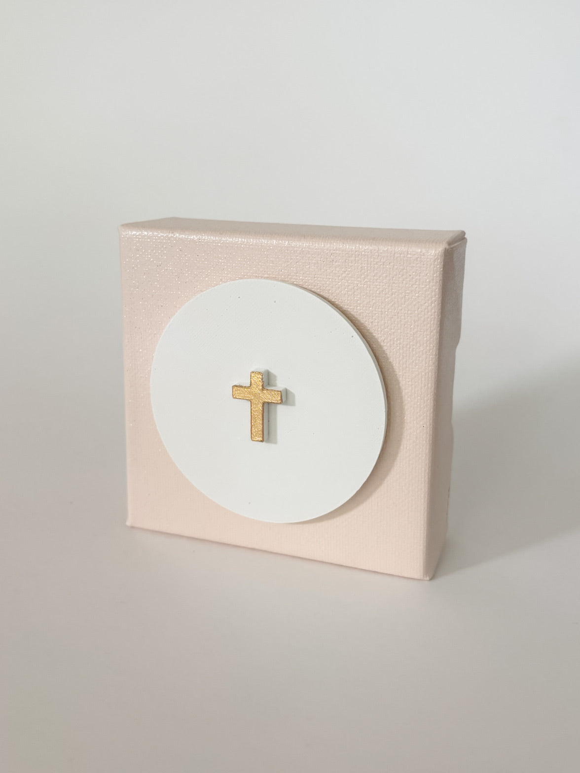 4x4 Canvas - Tiny Cross Intaglio