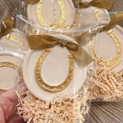 Gold Leaf Horseshoe Ornament