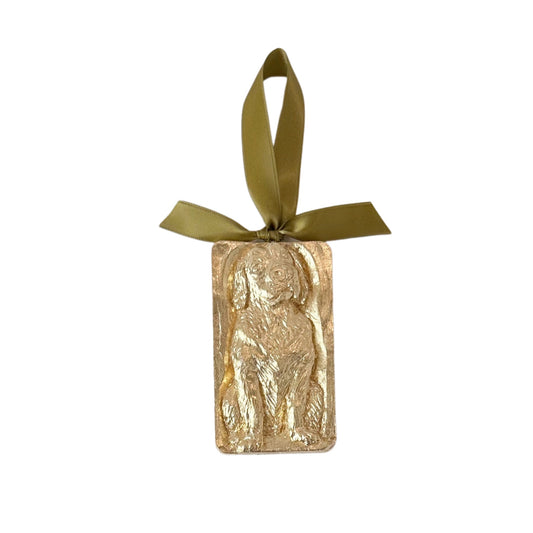 Lab in Gold Ornament