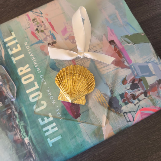 Gold Shell on Acrylic Ornament