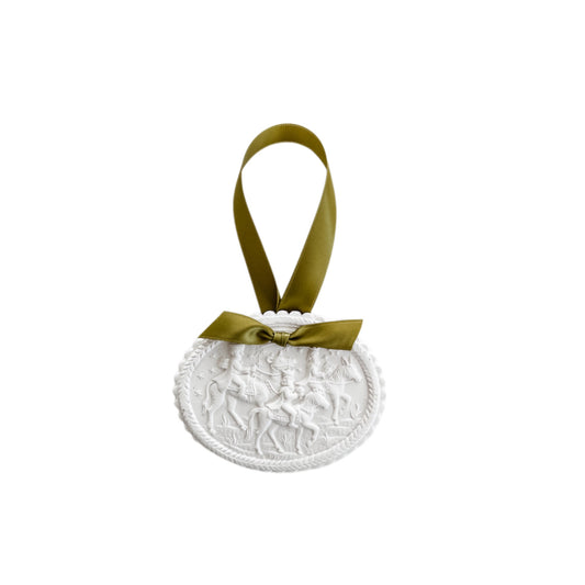 Wisemen on Horses in White Ornament