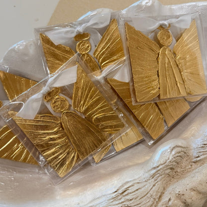 Gold Leaf Angel Acrylic Ornament