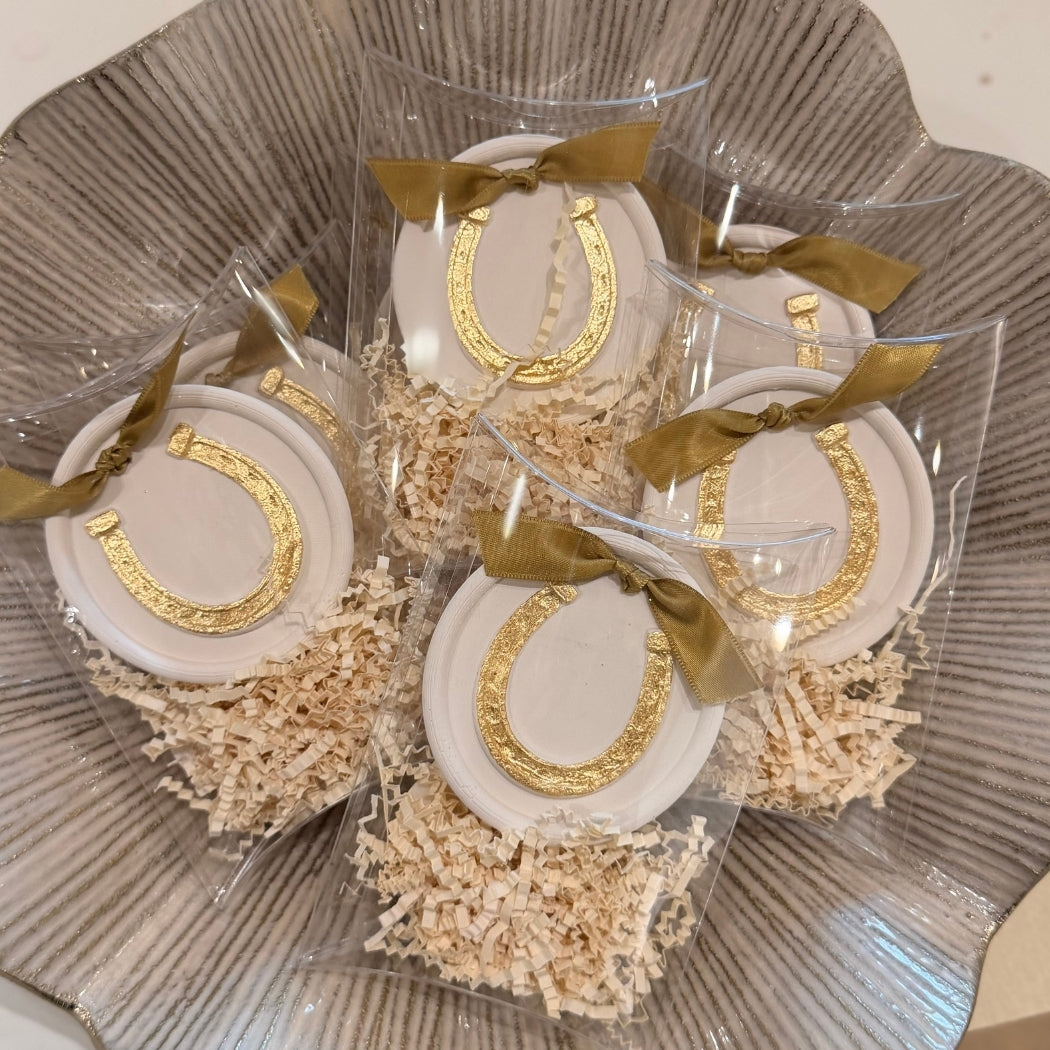 Gold Leaf Horseshoe Ornament