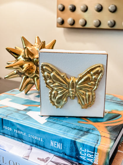 4x4 Butterfly Intaglio Canvas
